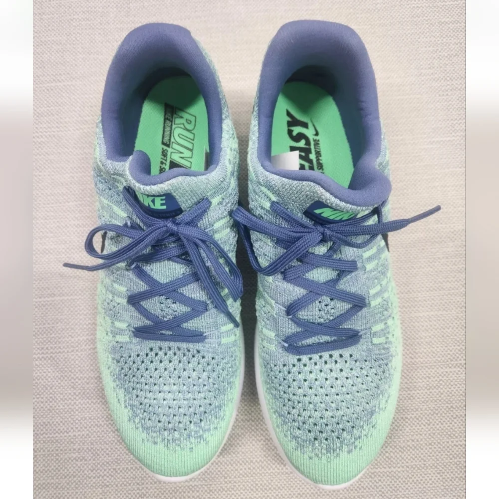 Nike Lunarepic Flyknit 2 Size 9.5 Running Shoes Sneaker 863780-403 Green Multi